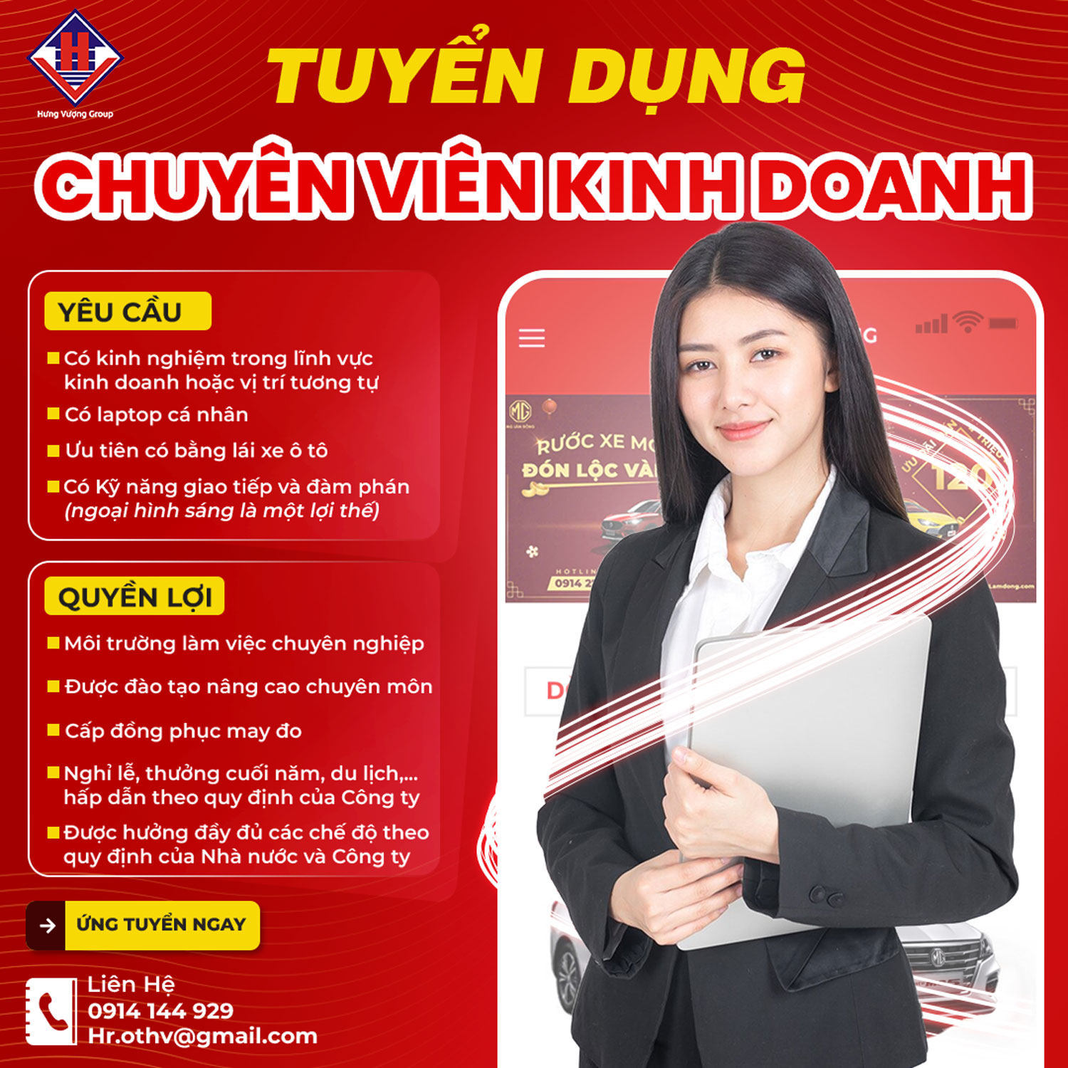 HƯNG VƯỢNG GROUP – THÔNG BÁO TUYỂN DỤNG CHUYÊN VIÊN KINH DOANH 3 tuyendung cvkd1